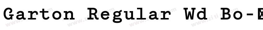 Garton Regular Wd Bo字体转换